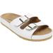 Extra Wide Width Women's The Maxi Footbed Sandal by Comfortview in White (Size 10 1/2 WW)