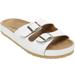 Extra Wide Width Women's The Maxi Slip On Footbed Sandal by Comfortview in White (Size 8 1/2 WW)