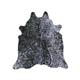Black/Gray 84 x 72 x 1.4 in Area Rug - Everly Quinn Handmade Cowhide Area Rug Cowhide | 84 H x 72 W x 1.4 D in | Wayfair