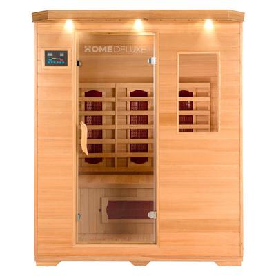 HOME DELUXE - Infrarotkabine REDSUN L - 153 x 110 cm für 3 Personen Infrarotkabine Wärmekabine