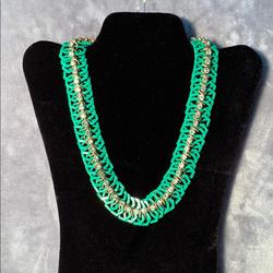 J. Crew Jewelry | J. Crew Turquoise Linked Necklace | Color: Gold/Green | Size: Os