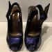 Jessica Simpson Shoes | Jessica Simpson Peep Toe High Heels | Color: Black/Purple | Size: 8
