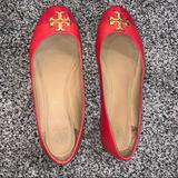 Tory Burch Shoes | Almost New Tory Burch Flats | Color: Gold/Red | Size: 10