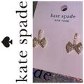 Kate Spade Jewelry | Kate Spade Bow Gold Pave Stud Earrings | Color: Gold | Size: Os