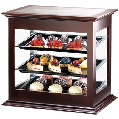 Cal-Mil 284-52 Three Tier Wood Frame Display Case with Rear Door - 21 3/4" x 18 1/2" x 20 1/4"