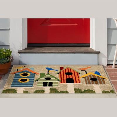 Birdhouses Rectangle Mat Multi Bright, 36 x 24, Multi Bright