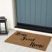 MSI Black Home Sweet Home Coir Non-Slip Outdoor Doormat Coir, Rubber | 18" W x 30" L | Wayfair WAY-CBLKHSWH18X30M