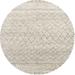 White 96 x 96 x 0.35 in Indoor Area Rug - Millwood Pines Bourbeau Geometric Beige Area Rug Polyester/Wool | 96 H x 96 W x 0.35 D in | Wayfair