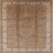 Brown/White 72 x 72 x 0.35 in Indoor Area Rug - Charlton Home® Clethra Oriental Beige/Brown Area Rug Polyester/Wool | Wayfair