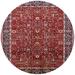 White 36 x 36 x 0.35 in Indoor Area Rug - Bungalow Rose Oriental Red Area Rug Polyester/Wool | 36 H x 36 W x 0.35 D in | Wayfair