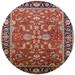 Blue/Red 60 x 60 x 0.35 in Indoor Area Rug - Bungalow Rose Oriental Red/Blue Area Rug Polyester/Wool | 60 H x 60 W x 0.35 D in | Wayfair