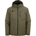 HARD LAND Men's Winter Down Coat Waterproof Ski Jacket Outdoor Parka Work Jacket with Removable Hood Workwear Od Green Size XXXL