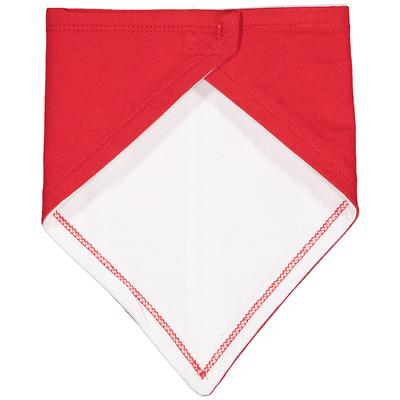 Rabbit Skins RS1012 Infant Premium Jersey Bandana Bib in Red/White | Cotton 1012, LA1012