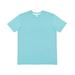 LAT 6991 Men's Harborside Melange Jersey T-Shirt in Caribbean Mlange size Small | Cotton/Polyester Blend LA6991