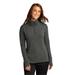 Sport-Tek LST561 Women's Sport-Wick Flex Fleece 1/4-Zip in Dark Grey Heather size XS | Polyester Blend
