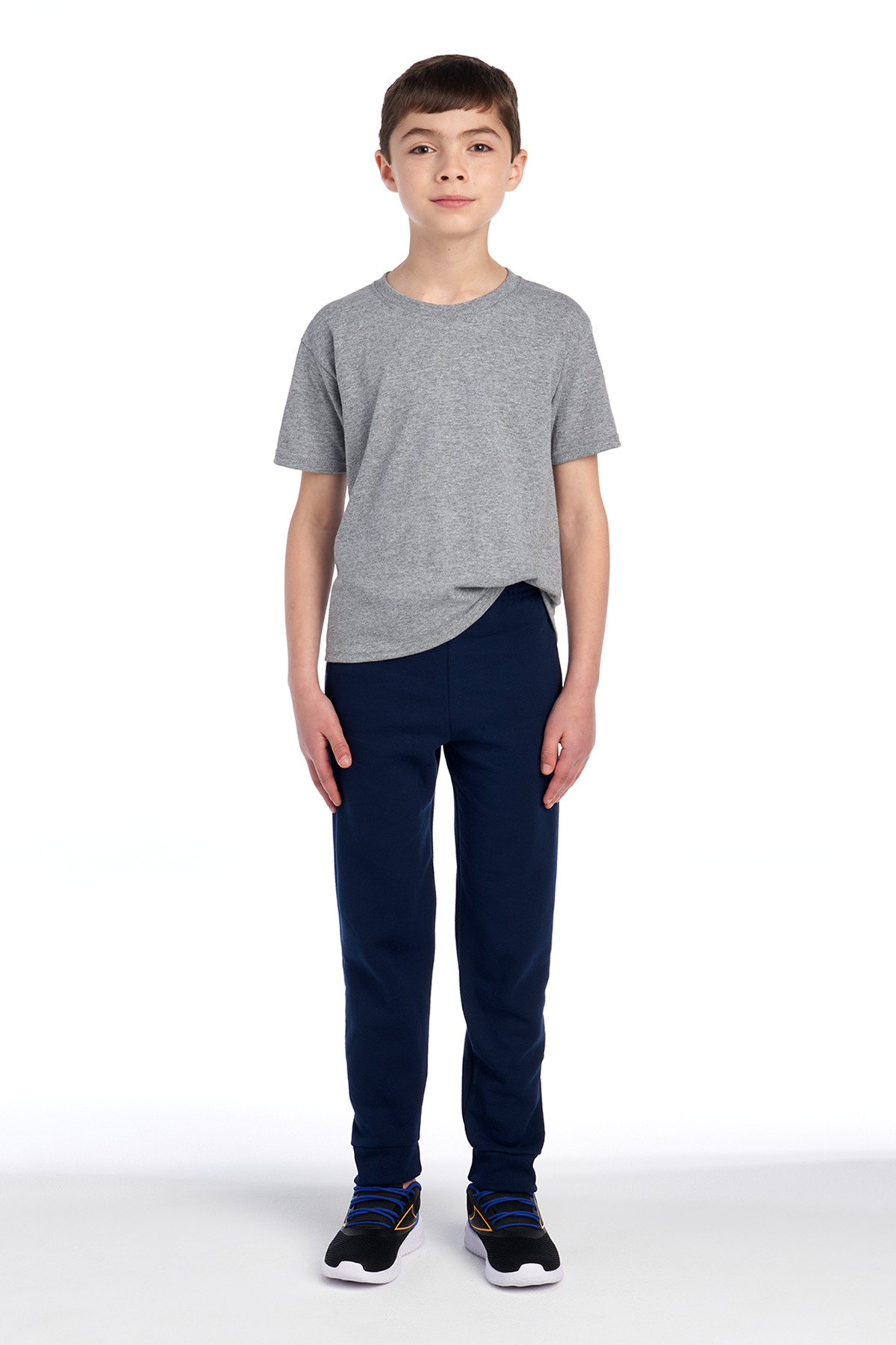 Jerzees 975YR Youth NuBlend Jogger Sweatpant in J Navy Blue size XL | Cotton/Polyester Blend