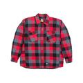 Berne SH69 Men's Timber Flannel Shirt Jacket in Plaid Red size 4XL | Cotton