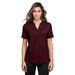 North End NE100W Women's Jaq Snap-Up Stretch Performance Polo Shirt in Burgundy size Medium | Triblend