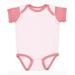 Rabbit Skins 4400 Infant Baby Rib Bodysuit in Ballerina/Mauvelous size Newborn | Ringspun Cotton LA4400, RS4400