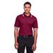 Devon & Jones DG20C Men's CrownLux Performance Plaited Tipped Polo Shirt in Burgundy/White size 3XL | Cotton/Polyester Blend