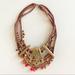 Anthropologie Jewelry | Anthropologie Chunky Layered Statement Necklace | Color: Gold/Pink | Size: Os