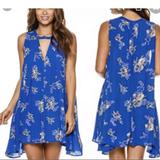 Free People Dresses | Free People Cobalt Blue Floral Tunic Dress | Color: Blue | Size: S