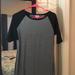 Lularoe Dresses | Baseball Sleeve Dress | Color: Black/Gray | Size: S