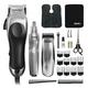 Wahl 3-in-1 Chrome Pro Deluxe Head Shaver Men's Hair Clippers, Nose Hair Trimmer for Men, Beard Trimmer Men, Hair Trimmer, Stubble Trimmer, Male Grooming Set