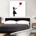 ARTCANVAS Girl w/ Balloon ( Background Square) by Banksy - Wrapped Canvas Graphic Art Print Canvas in White | 36 H x 36 W x 0.75 D in | Wayfair