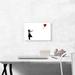 ARTCANVAS Girl w/ Balloon (White Background Rectangle) by Banksy - Wrapped Canvas Painting Print Canvas in Black/Red/White | Wayfair