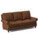 Bradington-Young Reddish 88" Genuine Leather Rolled Arm Sofa Genuine Leather in Gray | 40 H x 88 W x 40 D in | Wayfair 579-95-922100-87-TA-ST-#9NI