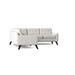 White Reclining Sectional - Poshbin Amber 96" Wide Cotton Corner Sectional | 34 H x 96 W x 96 D in | Wayfair 1046-KLEWHI-DBR-MED-RHF