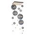 Hubbardton Forge Abacus 10 - Light Cluster Globe LED Pendant Glass in Gray/Yellow | 100 H x 35.5 W x 27.2 D in | Wayfair 139051-LED-STND-84-YL0694