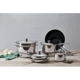 Le Creuset Stainless Steel 12 Piece Cookware Set Non Stick/Stainless Steel in Gray | Wayfair ST00210000001001