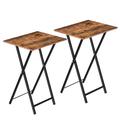 17 Stories Keare TV Tray Table Set Manufactured Wood/Metal in Brown | 26.2 H x 18.9 W x 14.2 D in | Wayfair 5FB334A6C1E74D69B69809F096746133