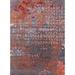 Gray/Orange 84 x 60 x 0.35 in Indoor Area Rug - 17 Stories Abstract Orange/Gray Area Rug Polyester/Wool | 84 H x 60 W x 0.35 D in | Wayfair