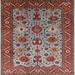 Blue/Red 60 x 60 x 0.35 in Indoor Area Rug - Bungalow Rose Oriental Red/Blue/Beige Area Rug Polyester/Wool | 60 H x 60 W x 0.35 D in | Wayfair