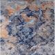 Blue/Gray 96 x 96 x 0.35 in Indoor Area Rug - Williston Forge Huseby Blue/Orange/Gray Area Rug Polyester/Wool | 96 H x 96 W x 0.35 D in | Wayfair