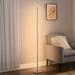 Wrought Studio™ Allana 58" Dimmable LED Corner Floor Lamp Metal in Black | 57.5 H x 7.8 W x 7.8 D in | Wayfair 8F926EFD96B04FA7A1BE65D886901E39