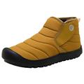 Snow Boots Men Slip-On Winter Warm Fur-Lined Boots Anti-Slip Outdoor Walking Classic Casual Sneakers Lightweight Sneakers Tan 9 UK