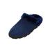 Wide Width Women's The Andy Fur Clog Slipper by Comfortview in Twilight Navy (Size M W)