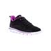 Women's Travelactiv Axial Walking Shoe Sneaker by Propet in Black Purple (Size 7 1/2XX(4E))