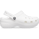 Crocs White Women's Classic Platform Clog Shoes