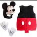Disney Costumes | Disney Mickey Mouse Plush Baby Costume S 12-18 Nwt | Color: Black/Red | Size: 12-18 Months
