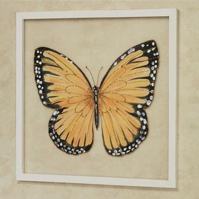 Monarch Butterfly Framed Wall Art Yellow , Yellow