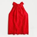 J. Crew Tops | J. Crew Women's Nwt Tie-Neck Top In Lace | Color: Red | Size: Various