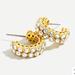 J. Crew Jewelry | J. Crew Crystal Bezel Hoop Earrings | Color: Gold/White | Size: Os