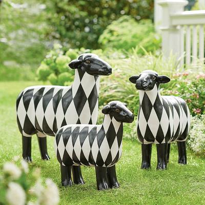 Harlequin Sheep Garden Statues - Large - Grandin Road