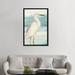 East Urban Home Heron on Seaglass II by Lanie Loreth - Painting Print Canvas/Metal in Blue/Green/White | 48 H x 32 W in | Wayfair