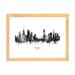 East Urban Home Chicago Illinois Skyline Black & White by Michael Tompsett - Graphic Art Print Paper, in Black/Gray | 16 H x 24 W x 1 D in | Wayfair